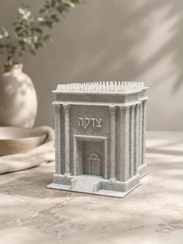 קופת צדקה בית המקדש, בעבודת יד