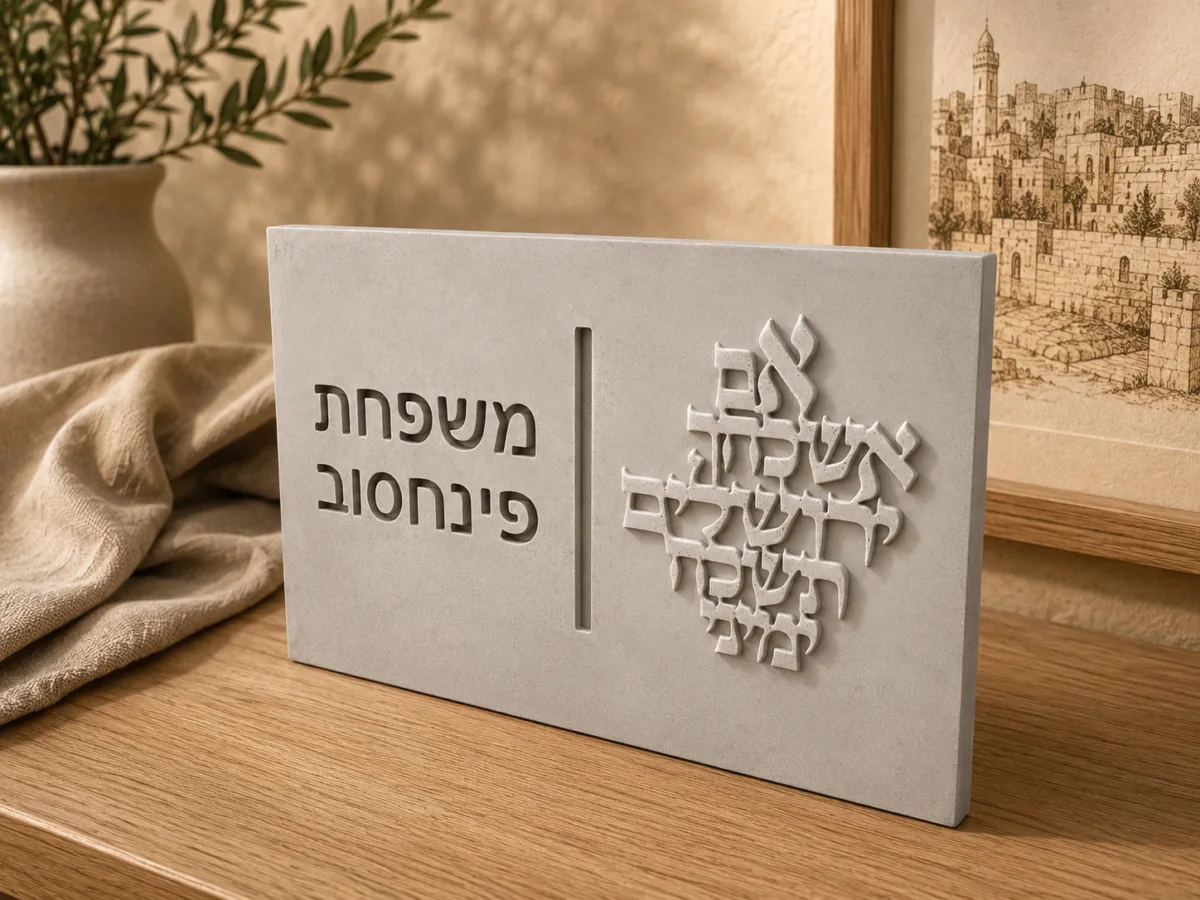 שלט כניסה לבית ״אם אשכחך״
