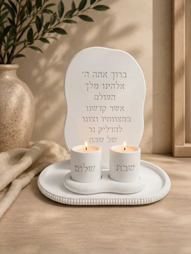 סט הדלקת נרות דגם ״אור הברכה״
