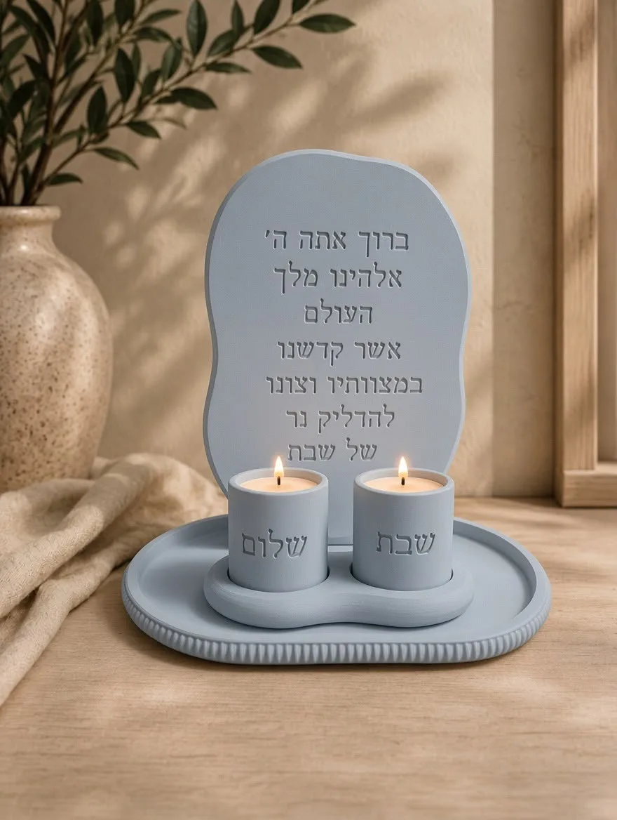 סט הדלקת נרות דגם ״אור הברכה״